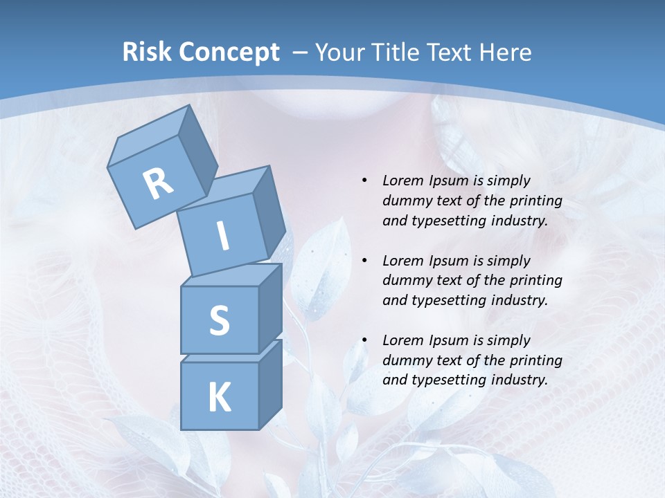 Makeup Blue Tenderness PowerPoint Template