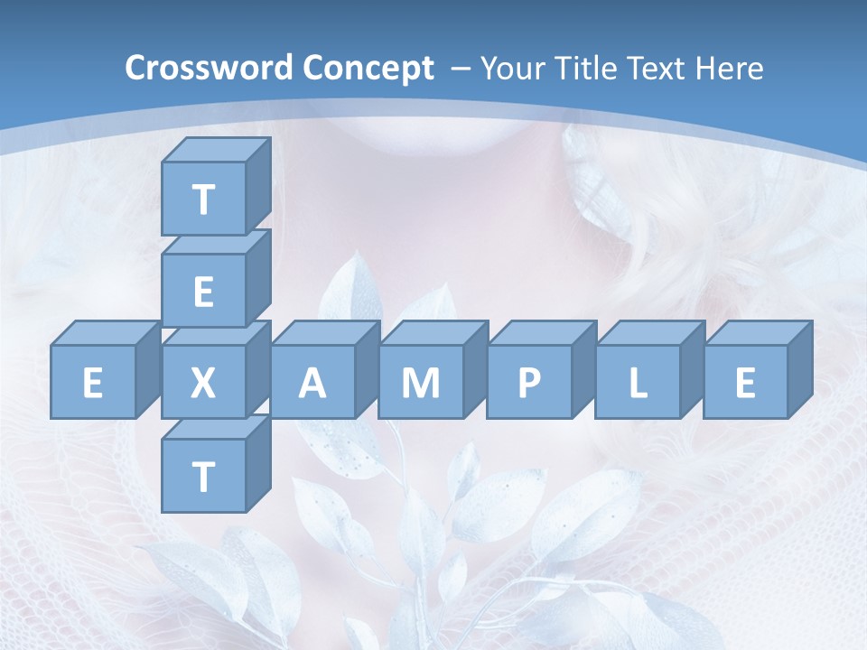 Makeup Blue Tenderness PowerPoint Template