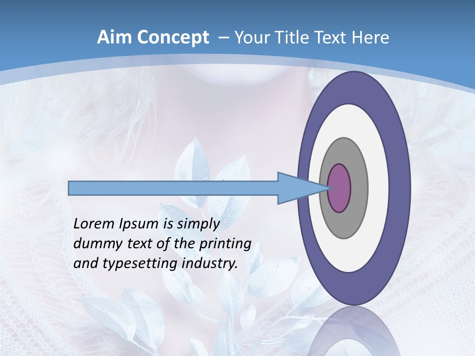 Makeup Blue Tenderness PowerPoint Template