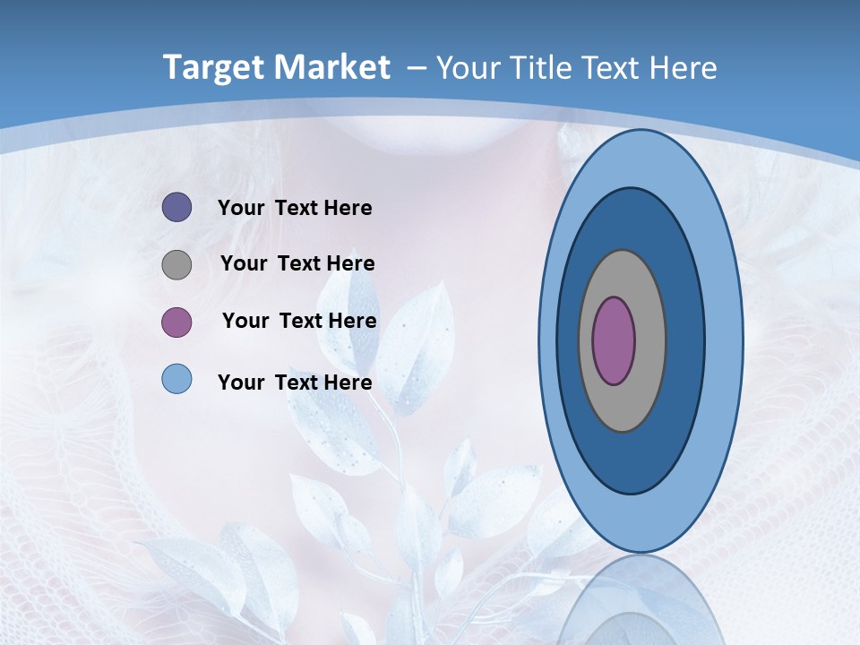 Makeup Blue Tenderness PowerPoint Template
