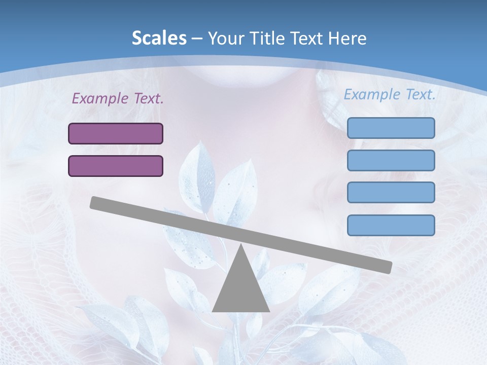 Makeup Blue Tenderness PowerPoint Template