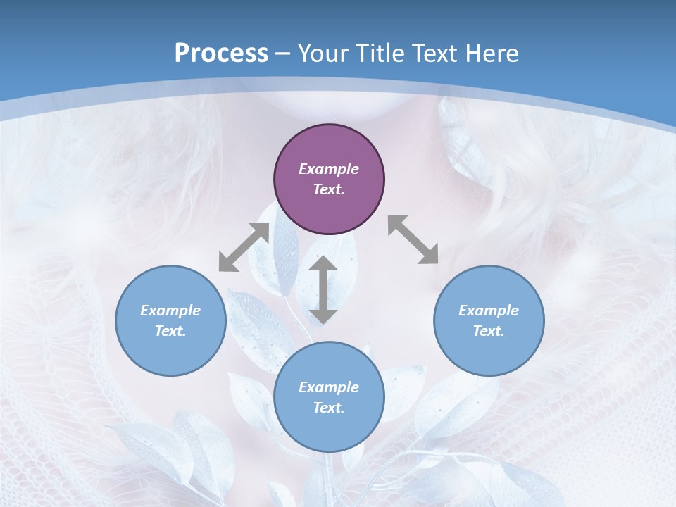 Makeup Blue Tenderness PowerPoint Template