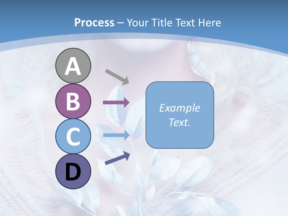 Makeup Blue Tenderness PowerPoint Template