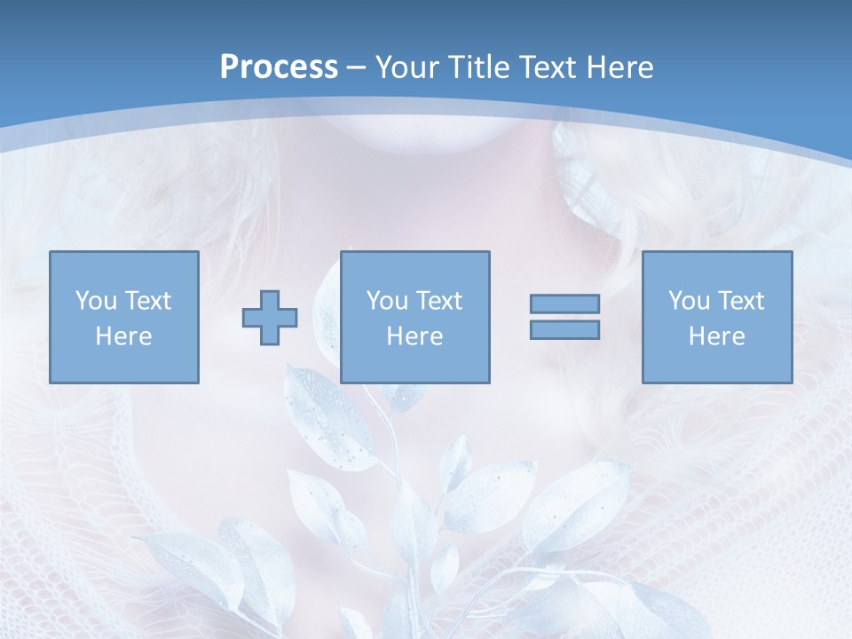 Makeup Blue Tenderness PowerPoint Template