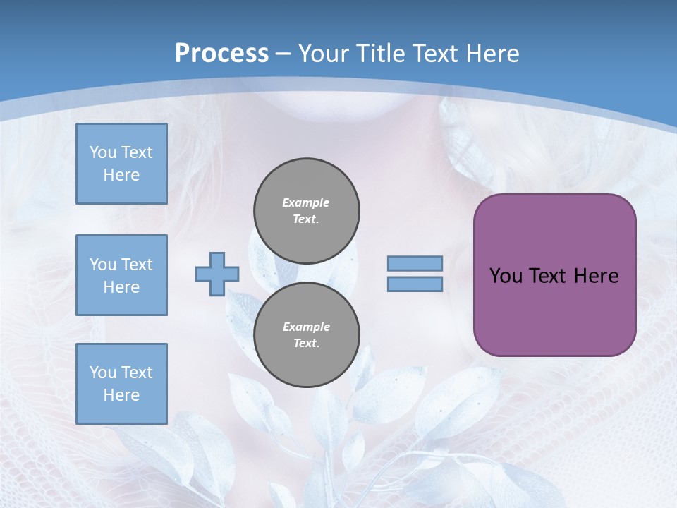 Makeup Blue Tenderness PowerPoint Template