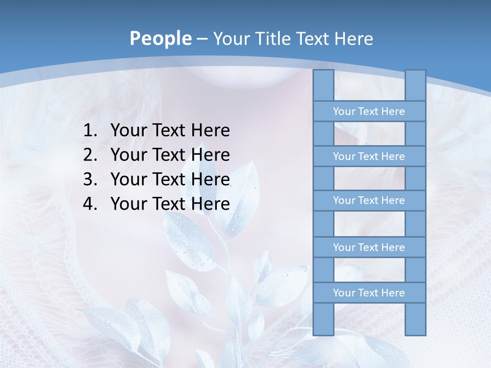 Makeup Blue Tenderness PowerPoint Template