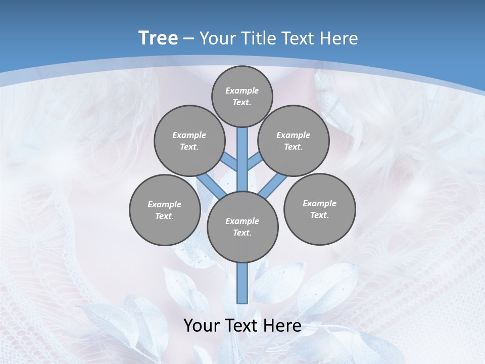 Makeup Blue Tenderness PowerPoint Template