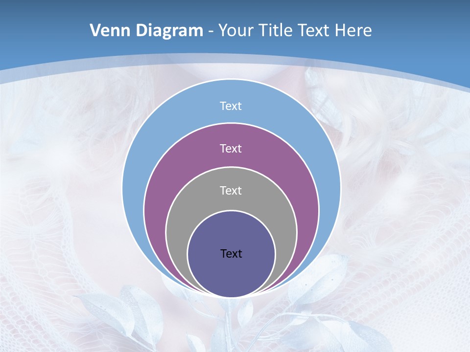 Makeup Blue Tenderness PowerPoint Template