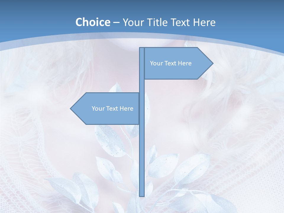 Makeup Blue Tenderness PowerPoint Template