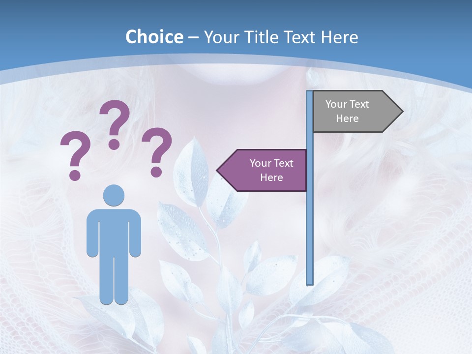 Makeup Blue Tenderness PowerPoint Template