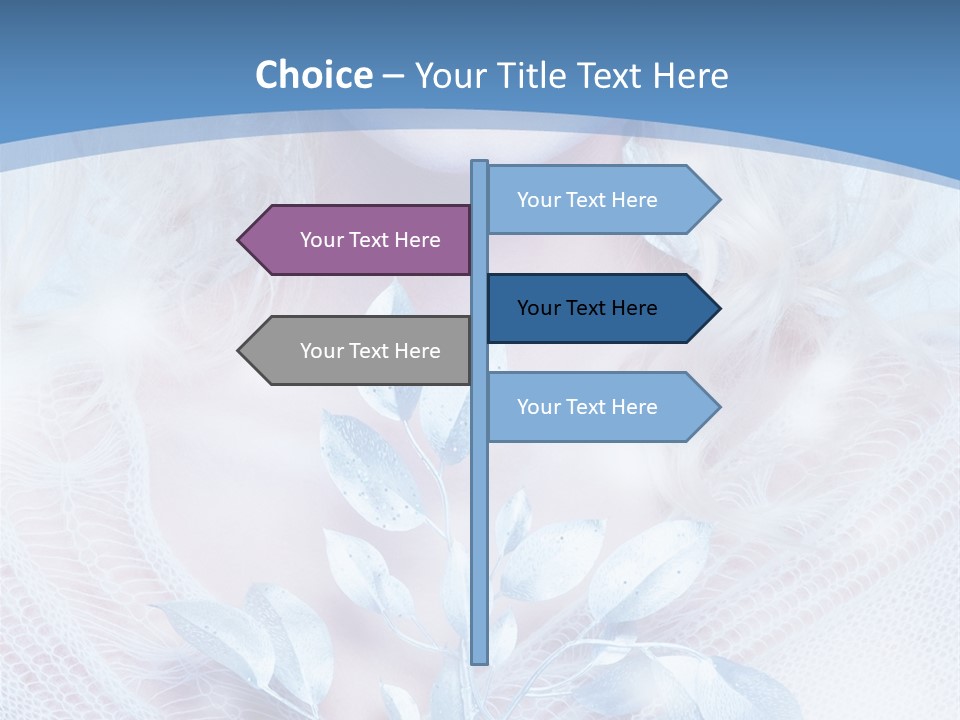 Makeup Blue Tenderness PowerPoint Template