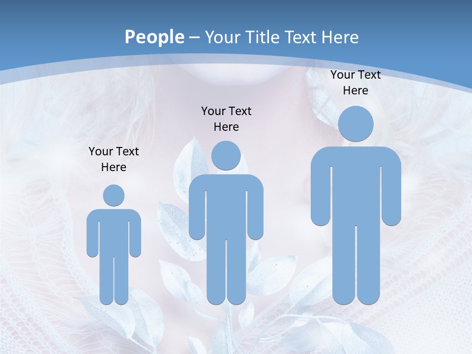 Makeup Blue Tenderness PowerPoint Template