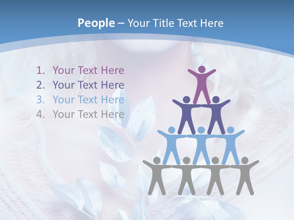 Makeup Blue Tenderness PowerPoint Template