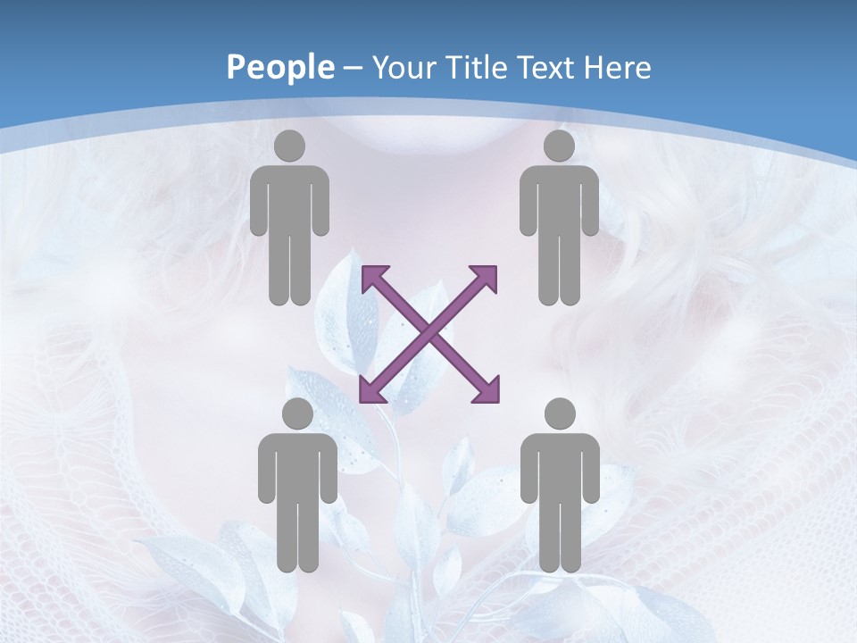 Makeup Blue Tenderness PowerPoint Template