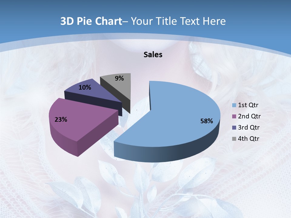 Makeup Blue Tenderness PowerPoint Template