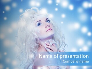 Caucasian Woman Stylish PowerPoint Template