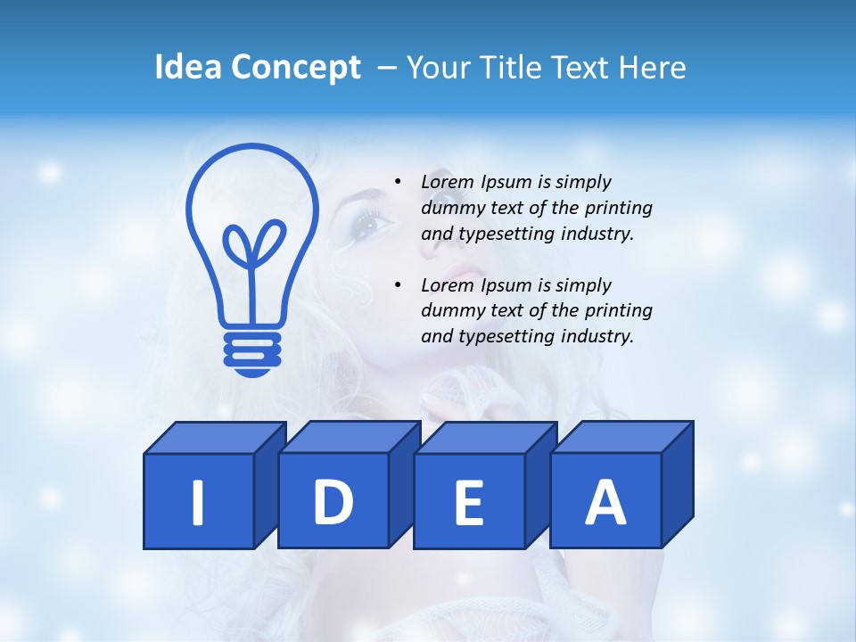 Caucasian Woman Stylish PowerPoint Template