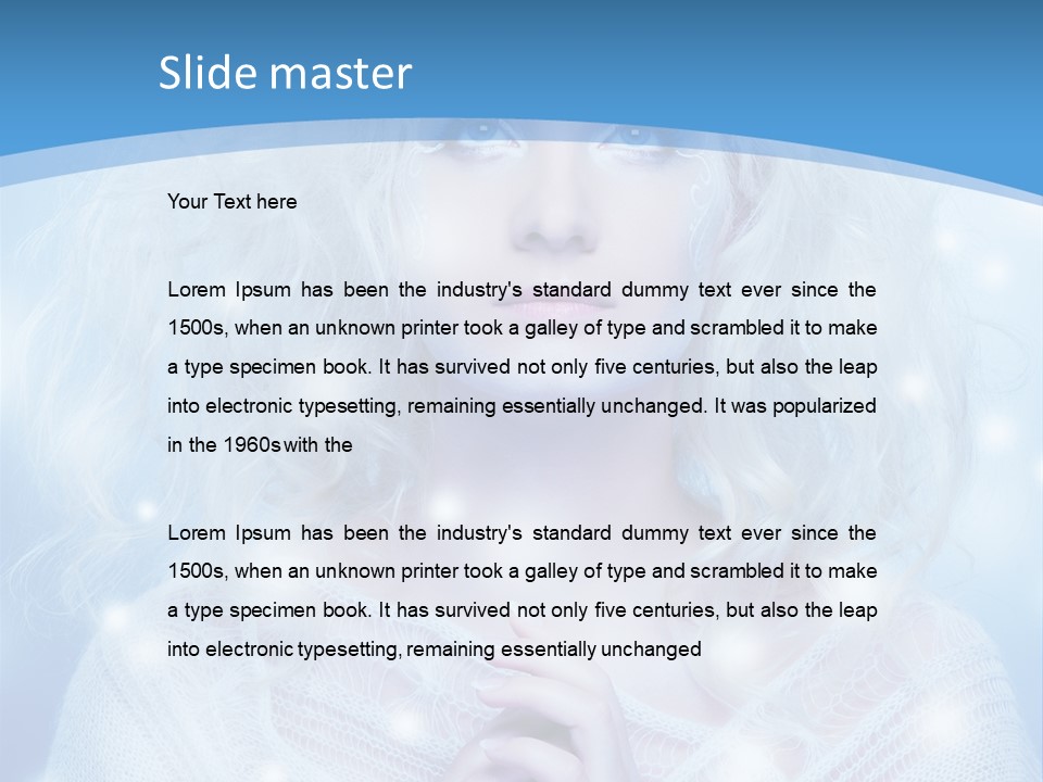 Portrait Fairy Snow PowerPoint Template