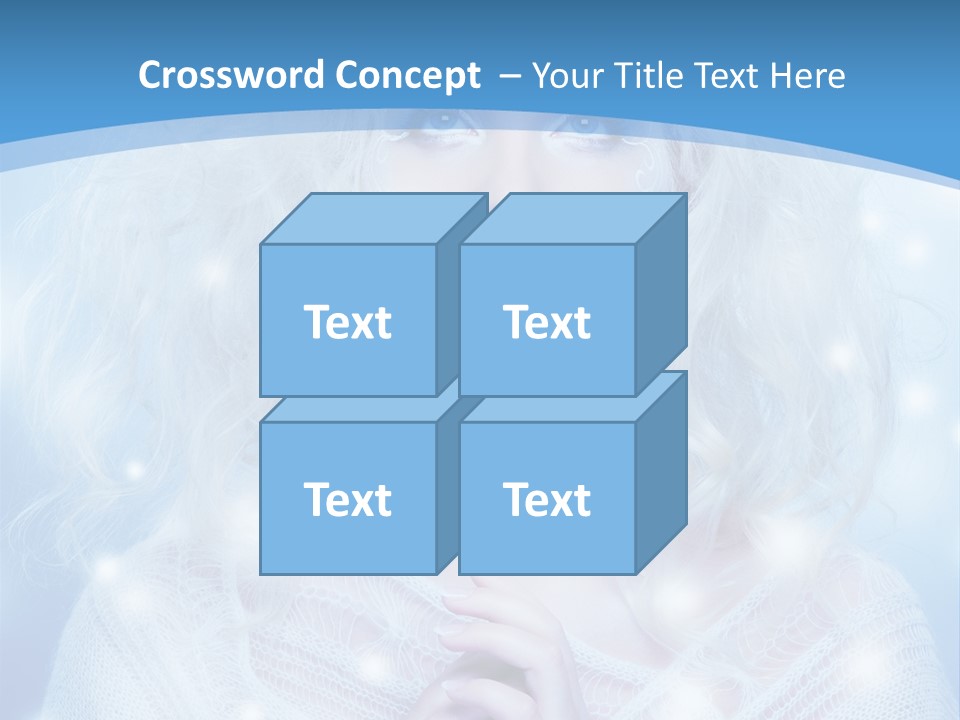 Portrait Fairy Snow PowerPoint Template