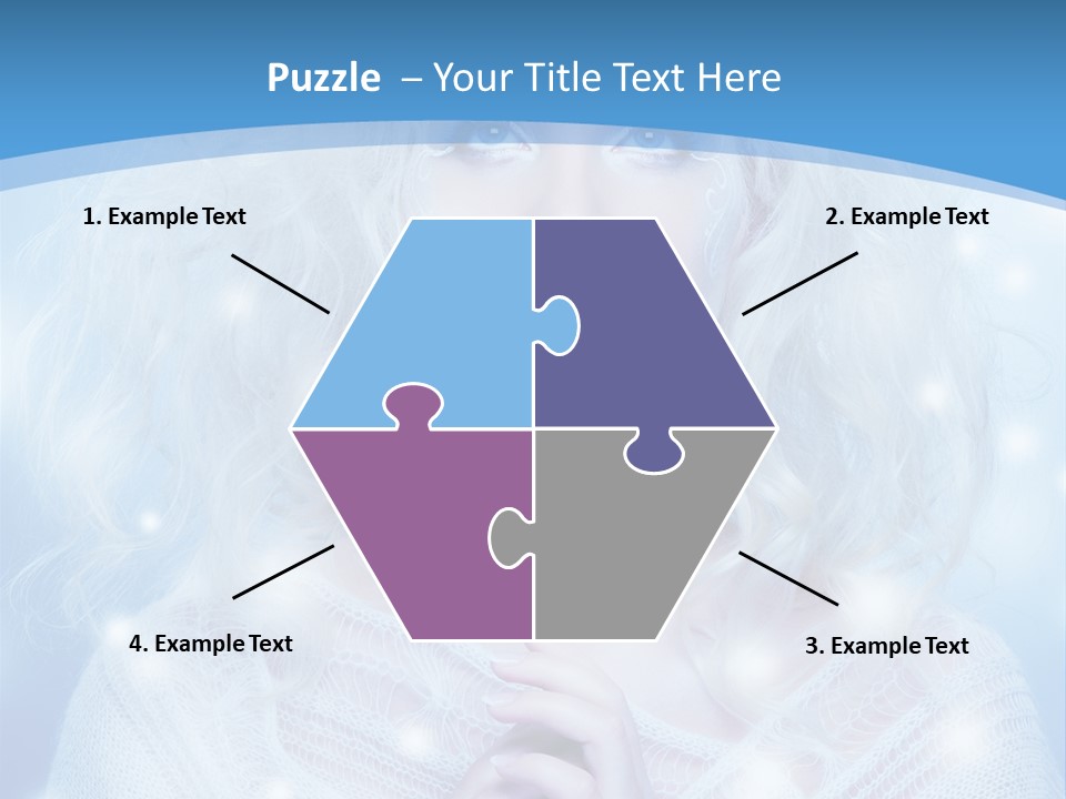 Portrait Fairy Snow PowerPoint Template