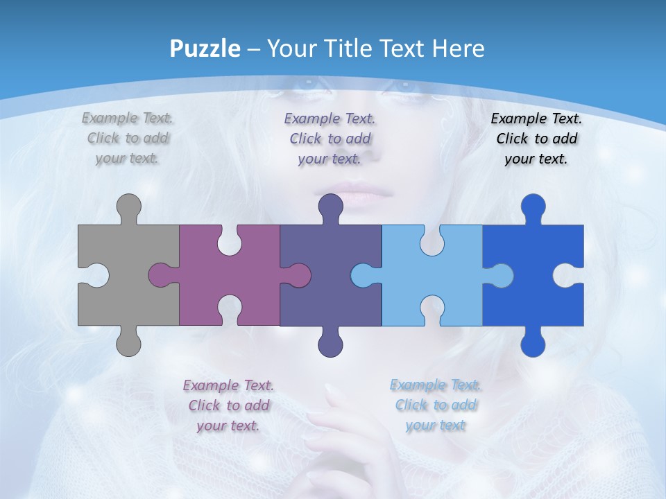 Portrait Fairy Snow PowerPoint Template