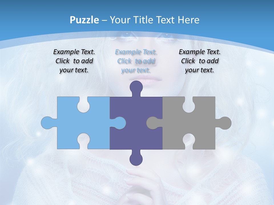 Portrait Fairy Snow PowerPoint Template