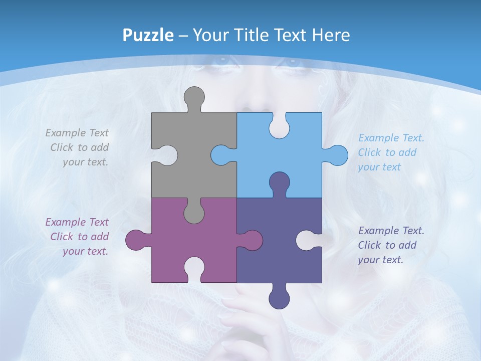 Portrait Fairy Snow PowerPoint Template