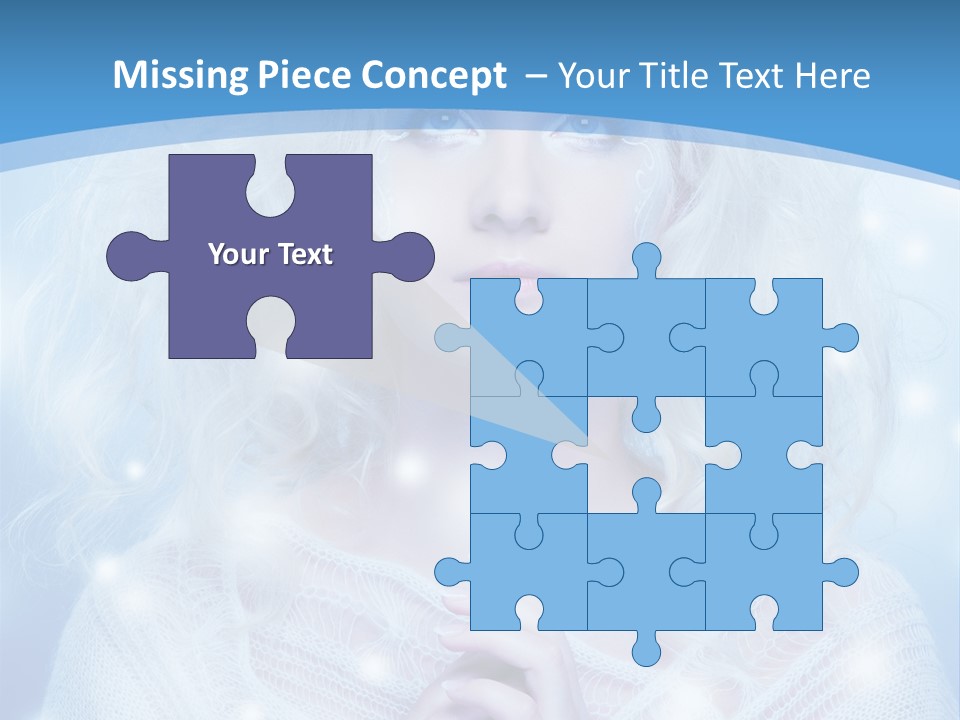 Portrait Fairy Snow PowerPoint Template