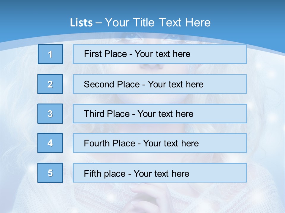 Portrait Fairy Snow PowerPoint Template