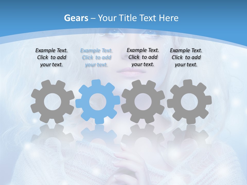 Portrait Fairy Snow PowerPoint Template