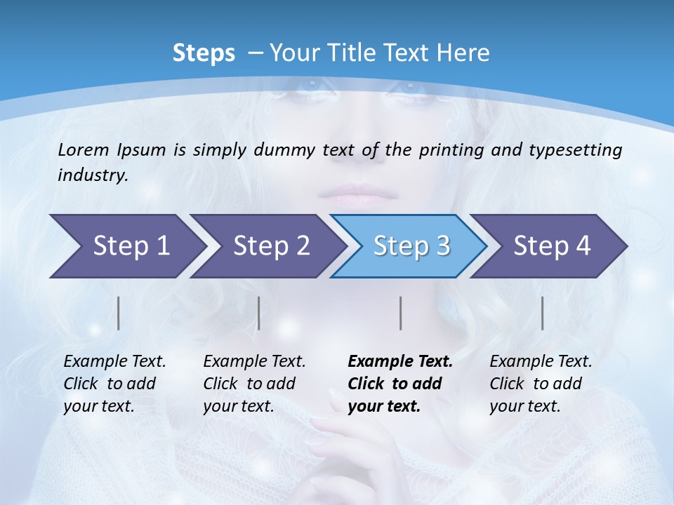 Portrait Fairy Snow PowerPoint Template