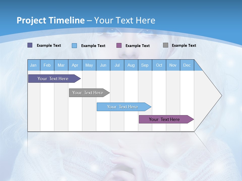 Portrait Fairy Snow PowerPoint Template