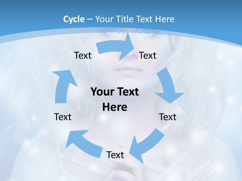 Portrait Fairy Snow PowerPoint Template