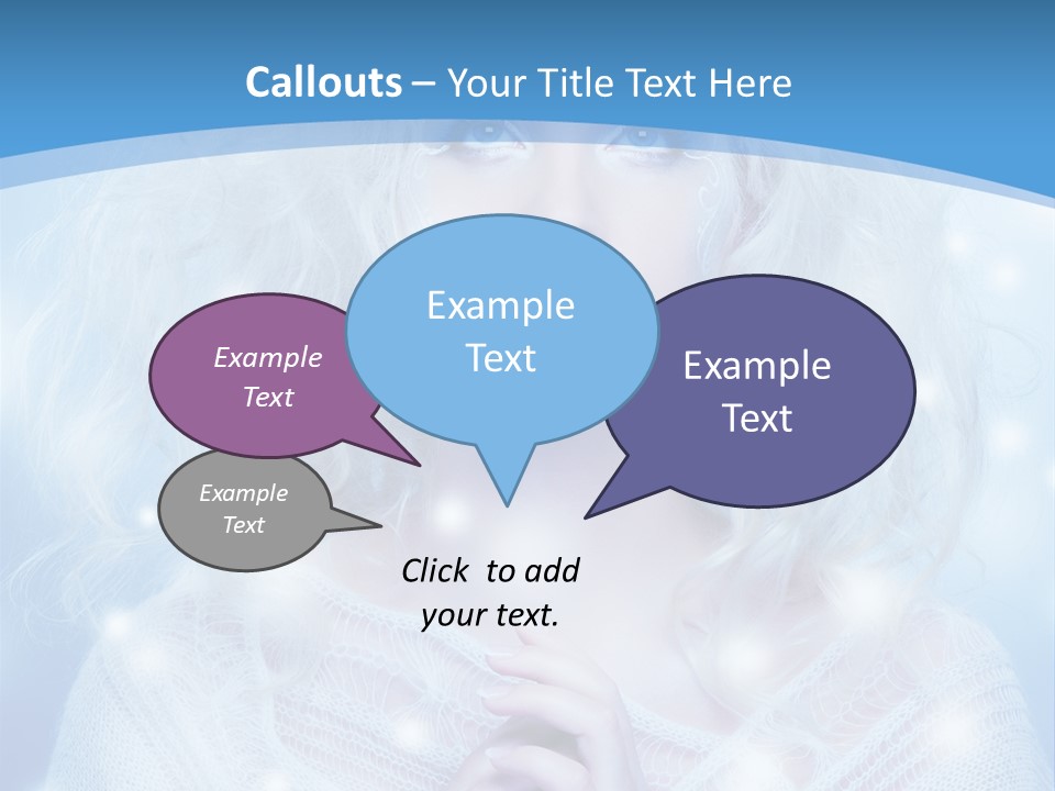 Portrait Fairy Snow PowerPoint Template