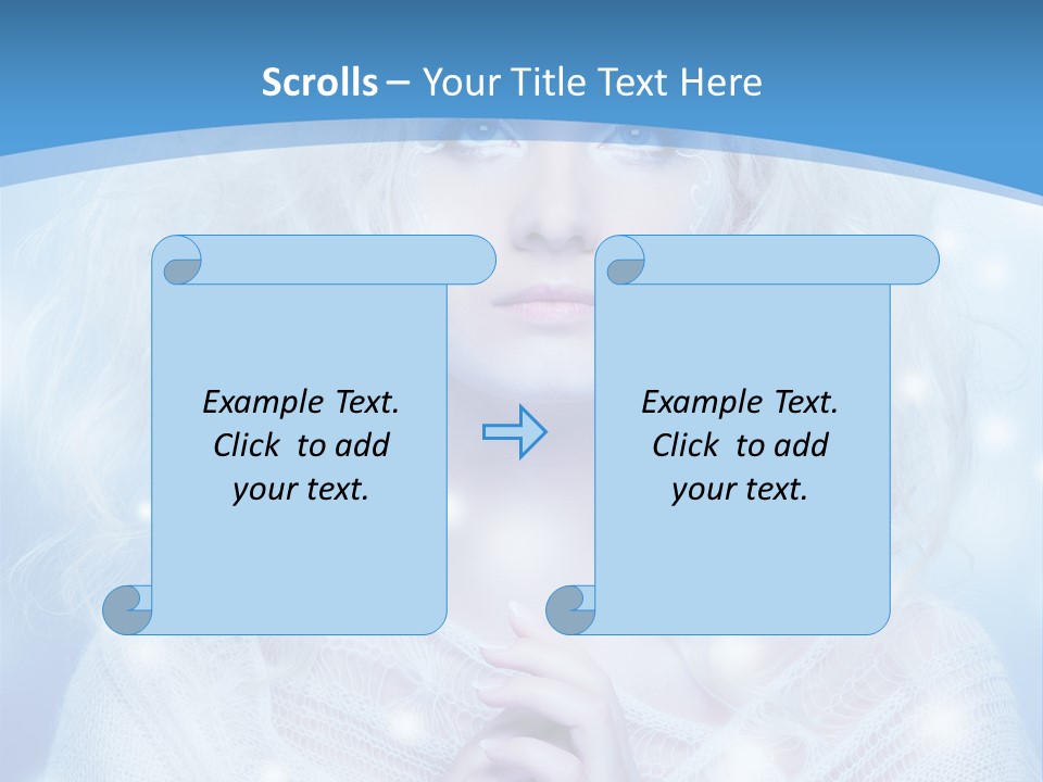 Portrait Fairy Snow PowerPoint Template
