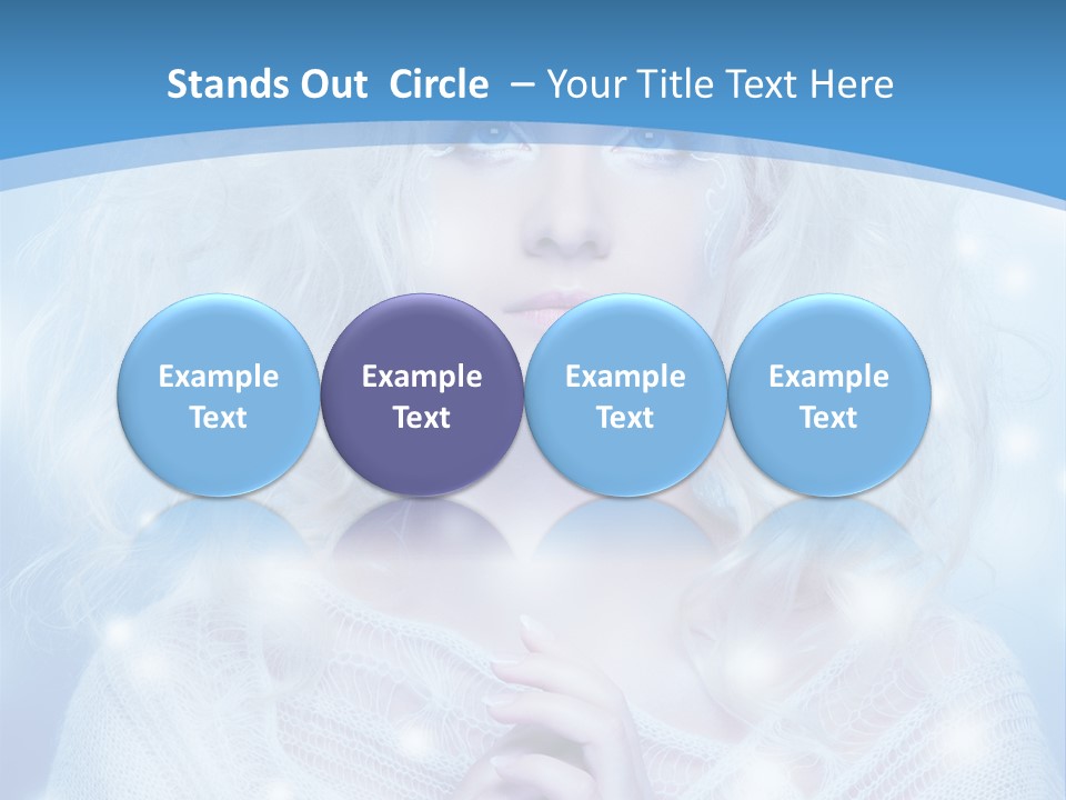 Portrait Fairy Snow PowerPoint Template