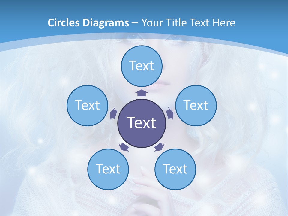 Portrait Fairy Snow PowerPoint Template