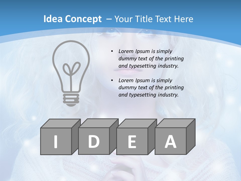 Portrait Fairy Snow PowerPoint Template