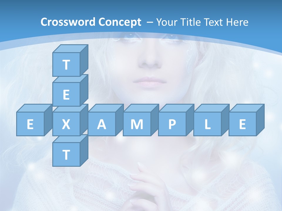 Portrait Fairy Snow PowerPoint Template