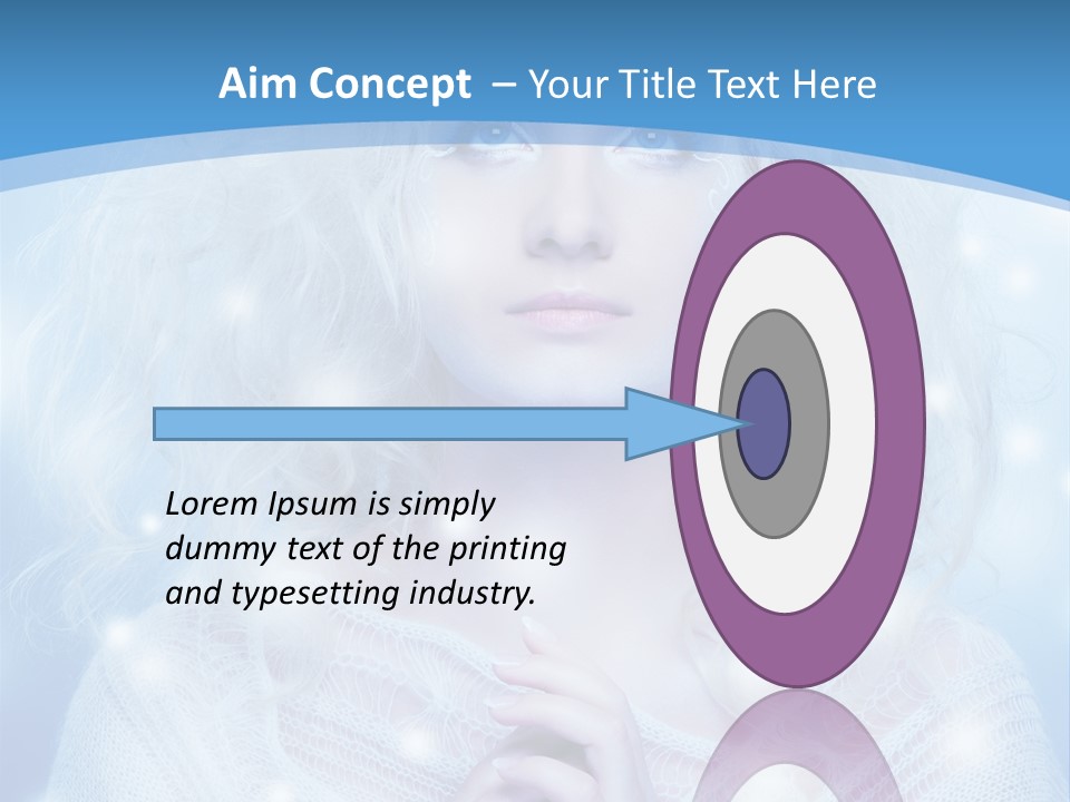 Portrait Fairy Snow PowerPoint Template