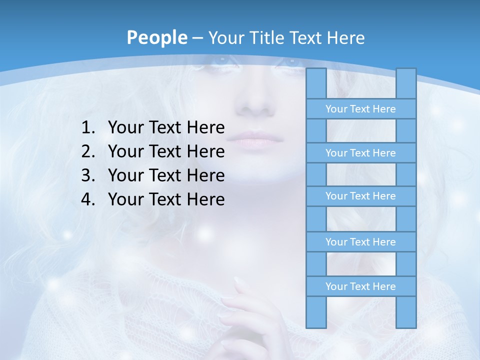 Portrait Fairy Snow PowerPoint Template