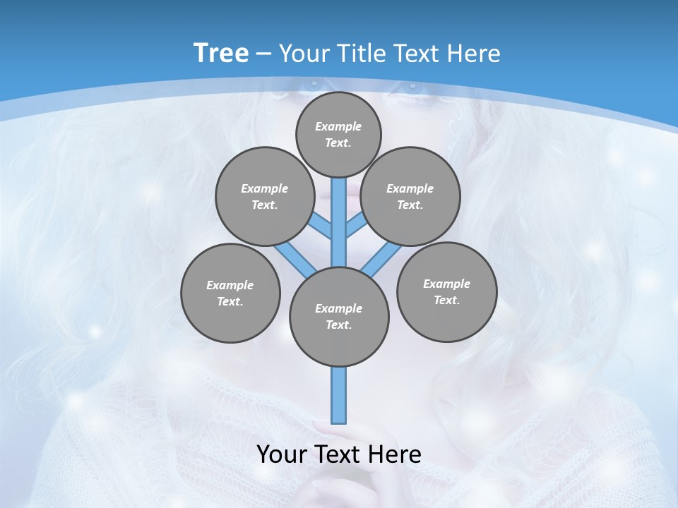 Portrait Fairy Snow PowerPoint Template