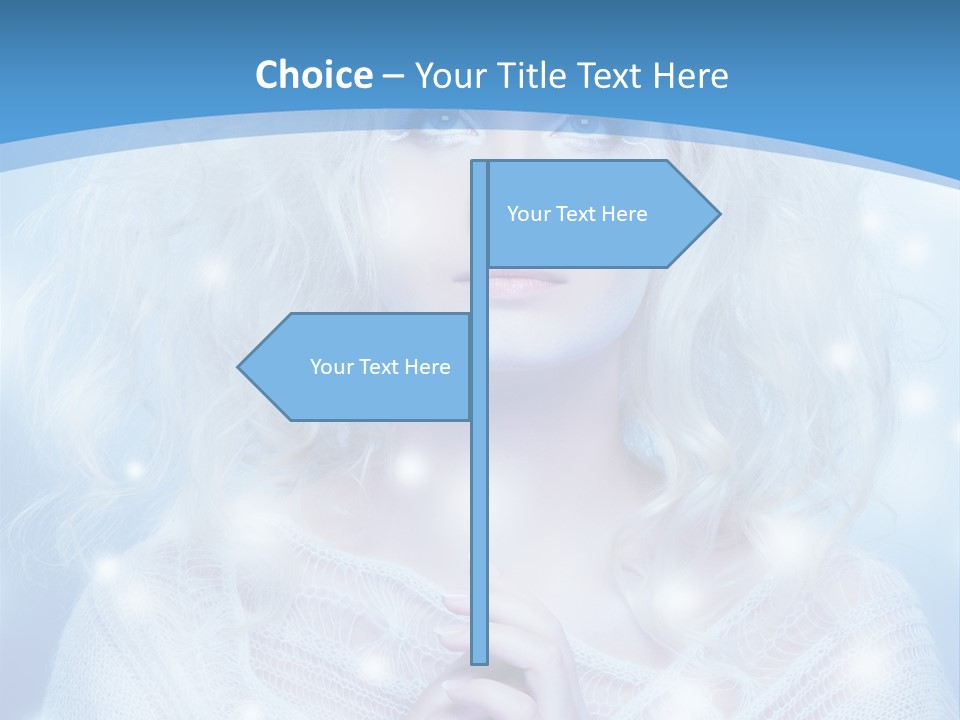 Portrait Fairy Snow PowerPoint Template