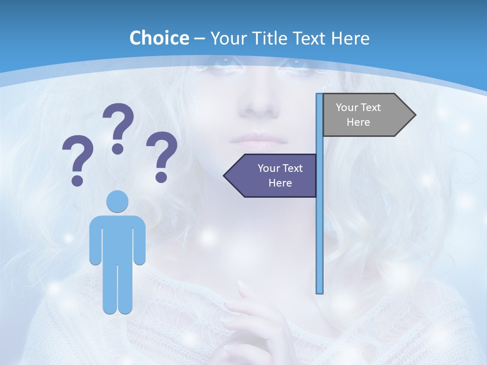 Portrait Fairy Snow PowerPoint Template