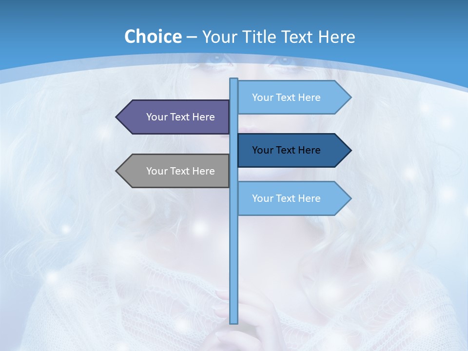 Portrait Fairy Snow PowerPoint Template