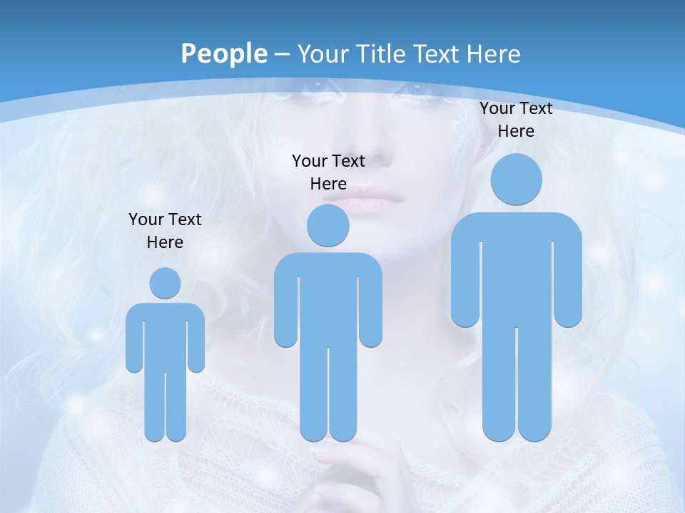 Portrait Fairy Snow PowerPoint Template