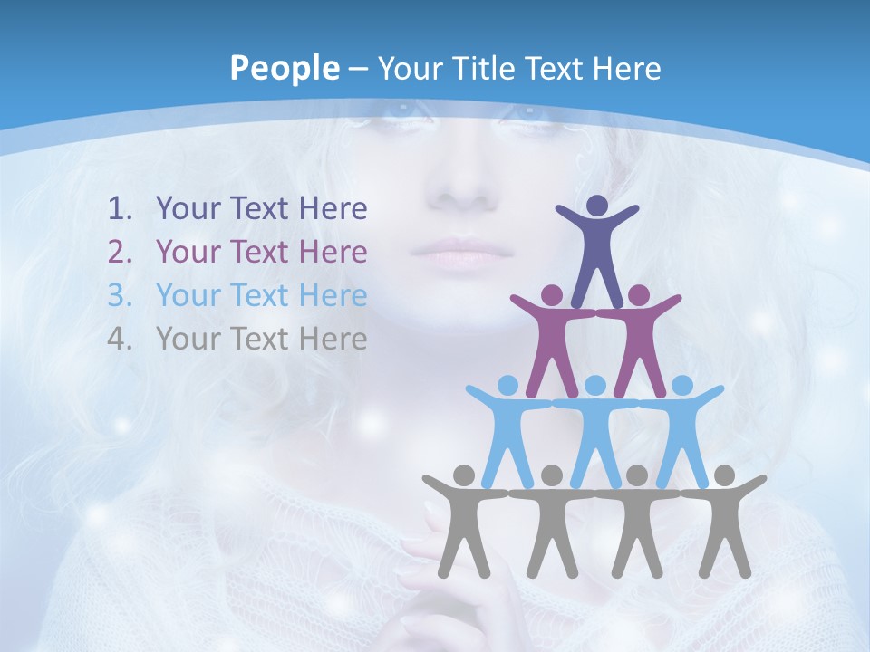 Portrait Fairy Snow PowerPoint Template
