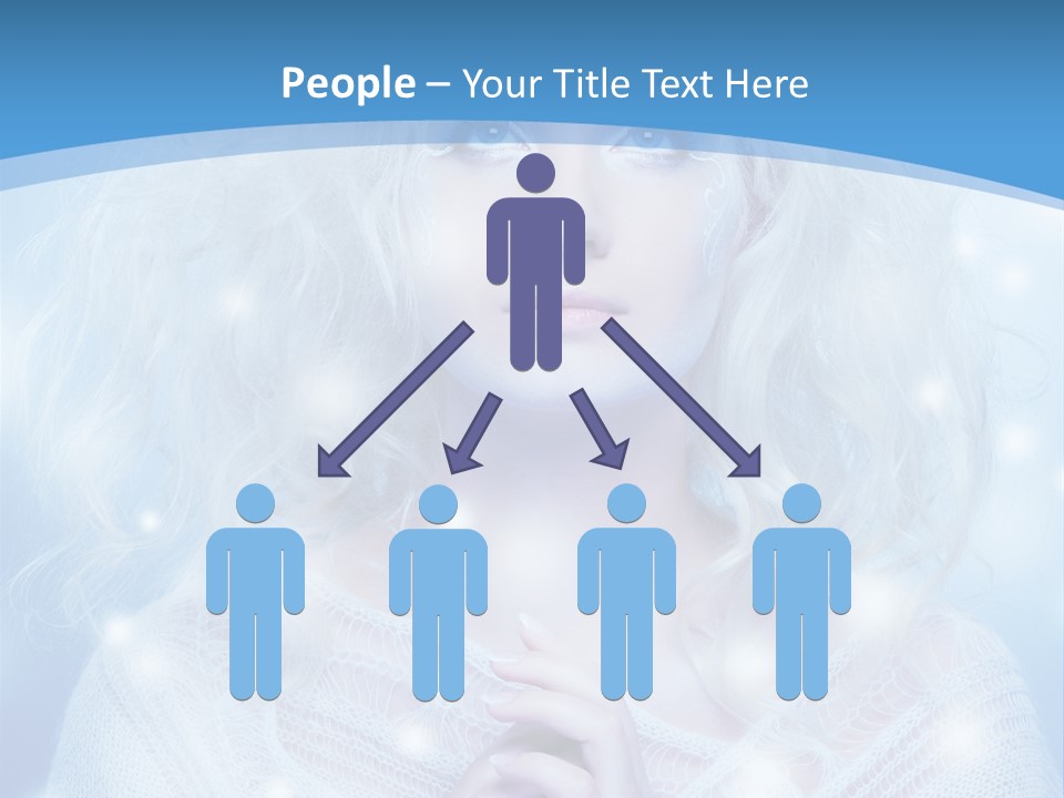 Portrait Fairy Snow PowerPoint Template