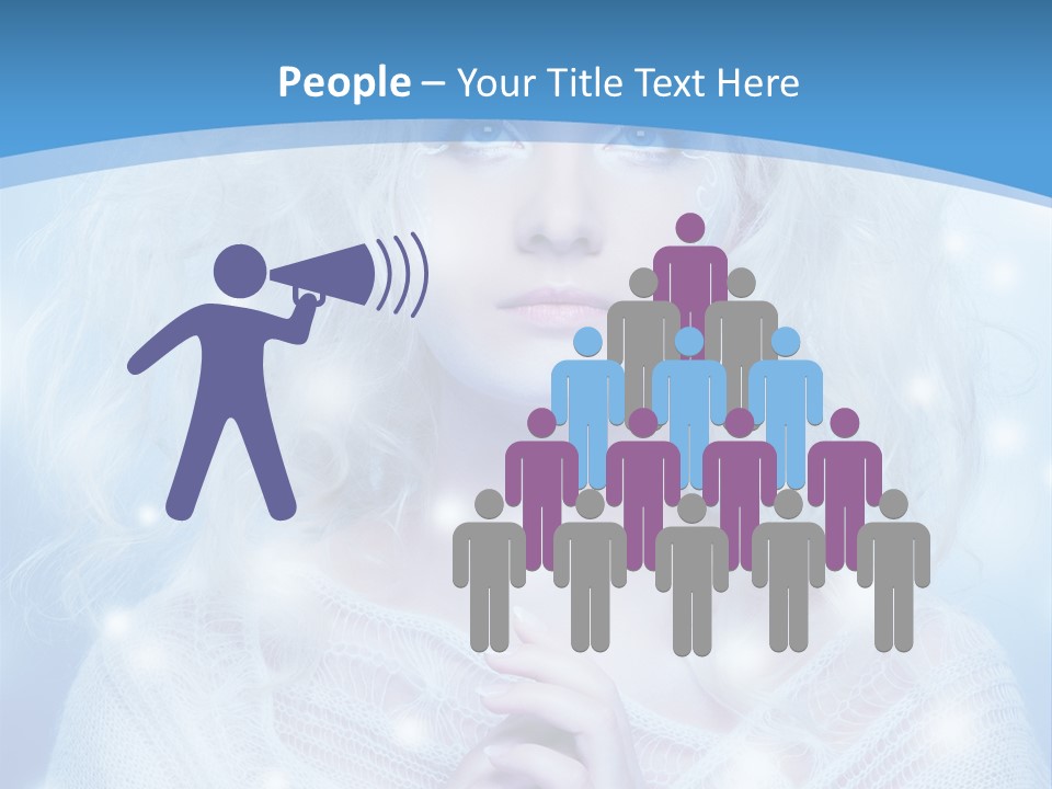 Portrait Fairy Snow PowerPoint Template