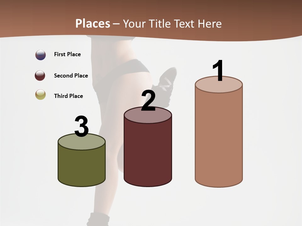 Girl Jump Beautiful PowerPoint Template